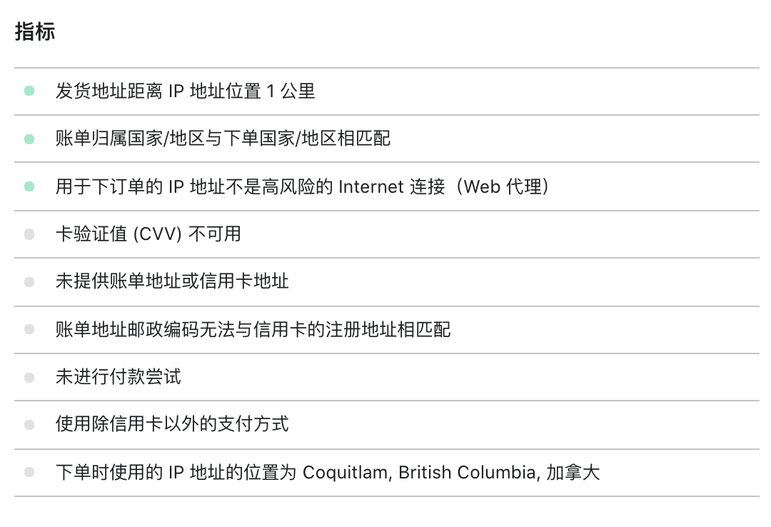 红色、绿色和灰色指标