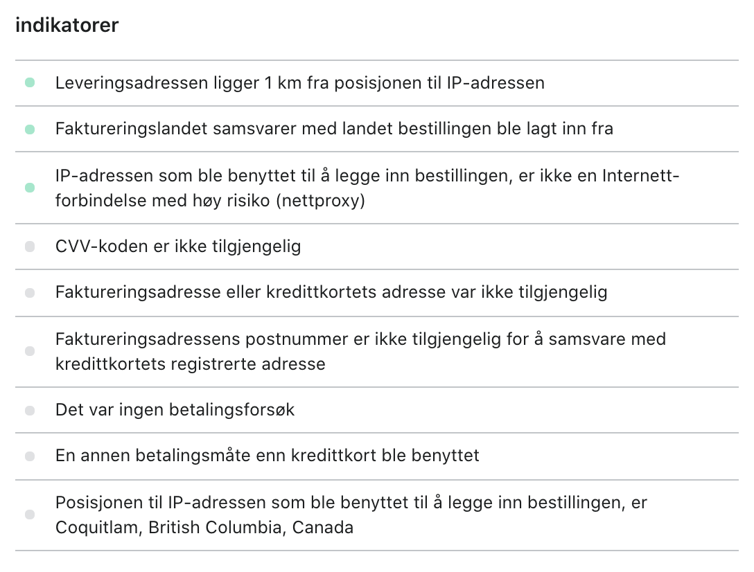 Røde, grønne og grå指示器