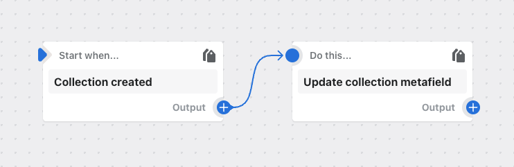 Beispiel für einen Workflow, der ein Metafeld für eine Kategorie hinzufügt, wenn eine Kategorie erstellt wird