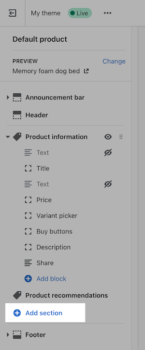 If you're using an Online Store 2.0 theme, then you can add sections to your product page.